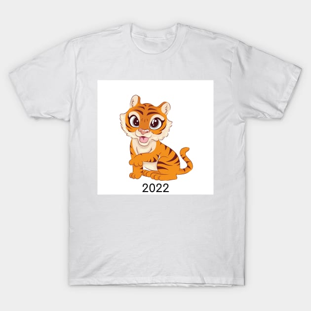 Cute tiger Chinese New Year 2022 Year of the Tiger T-Shirt by TheMugzzShop